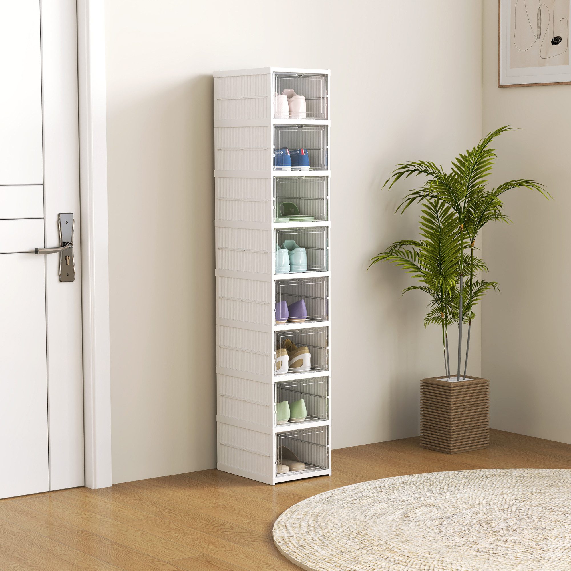 HOMCOM Schuhbox Schuhkartons im 8er-Pack, durchsichtiger günstig online kaufen