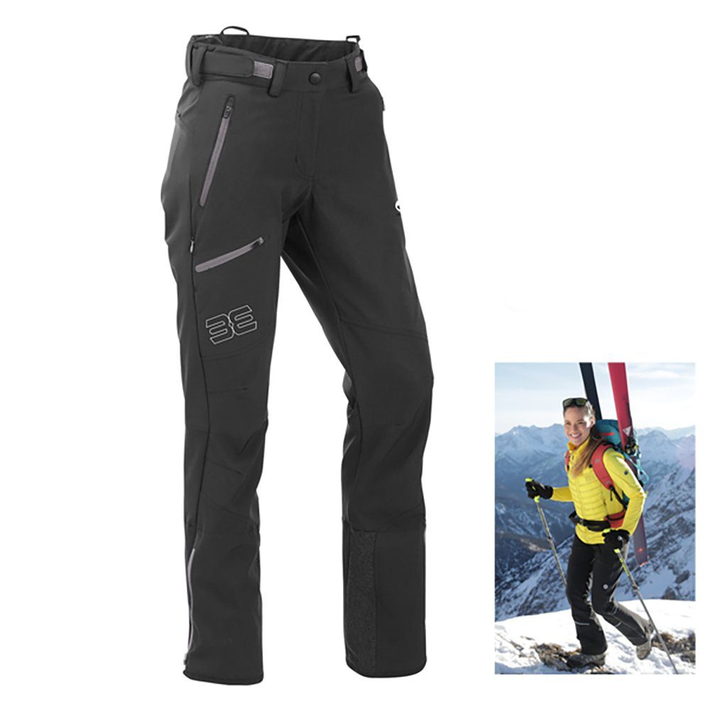 Maul Trainingstights Maul - Berghütte - Damen Winter Softshell Tourenhose, schwarz