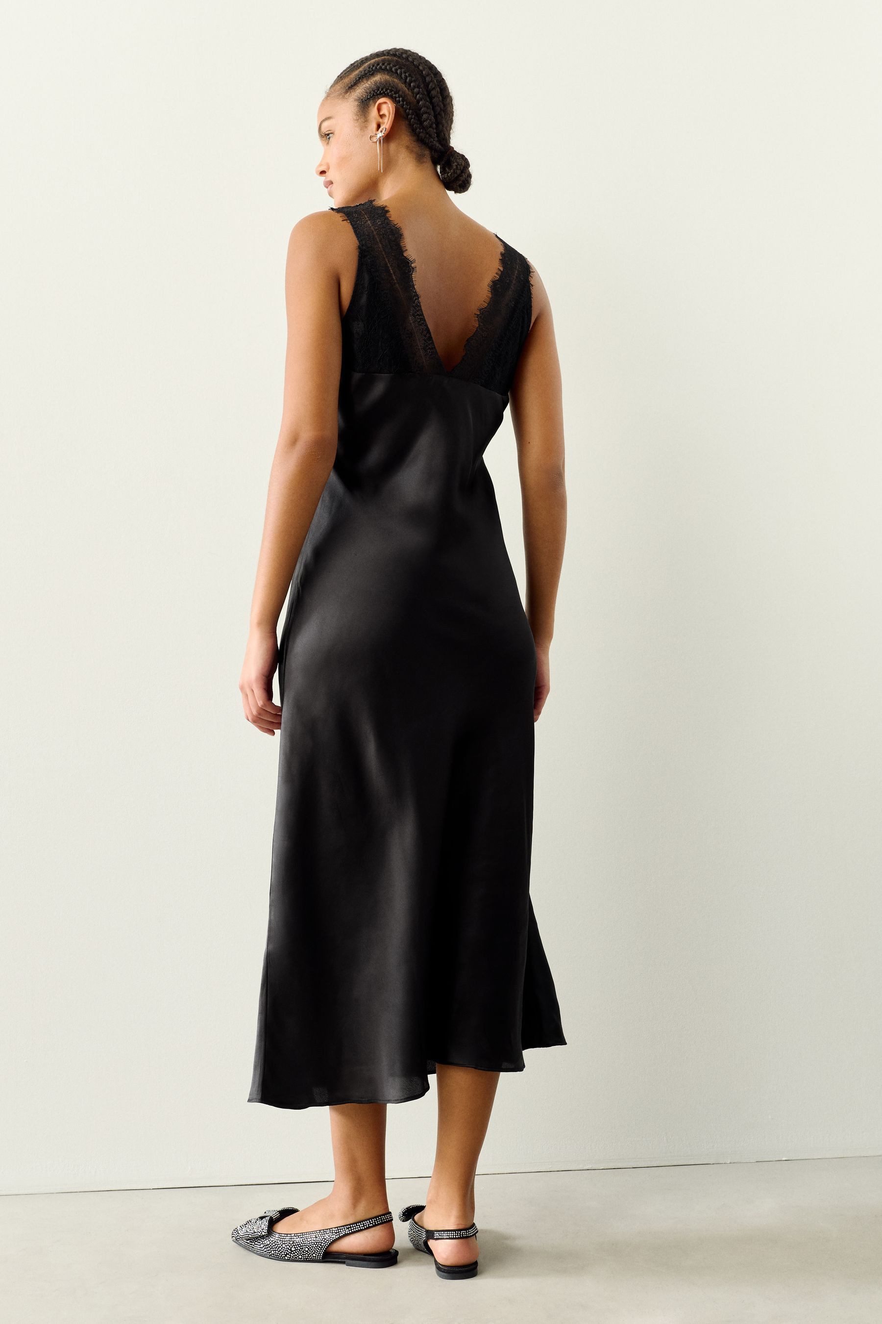 Next Midikleid Midikleid aus Satin mit günstig online kaufen