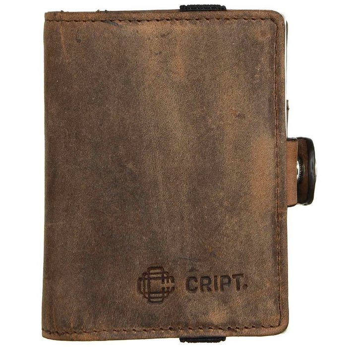 CRIPT Geldbörse CRIPT RFID Kreditkartenetui 3.55 STEEL brown (Stück 1-tlg. Stück) Freizeit modisch