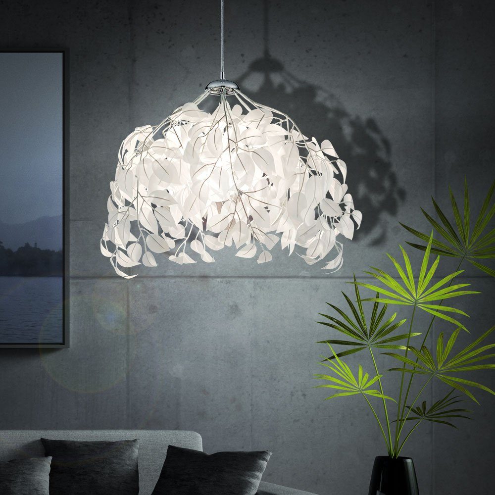 Modern Pendelleuchte, Pendelleuchte Decke Leuchtmittel Warmweiß, inklusive, Wohnzimmer etc-shop Blätterlampe LED hängend Deckenlampe Farbwechsel,
