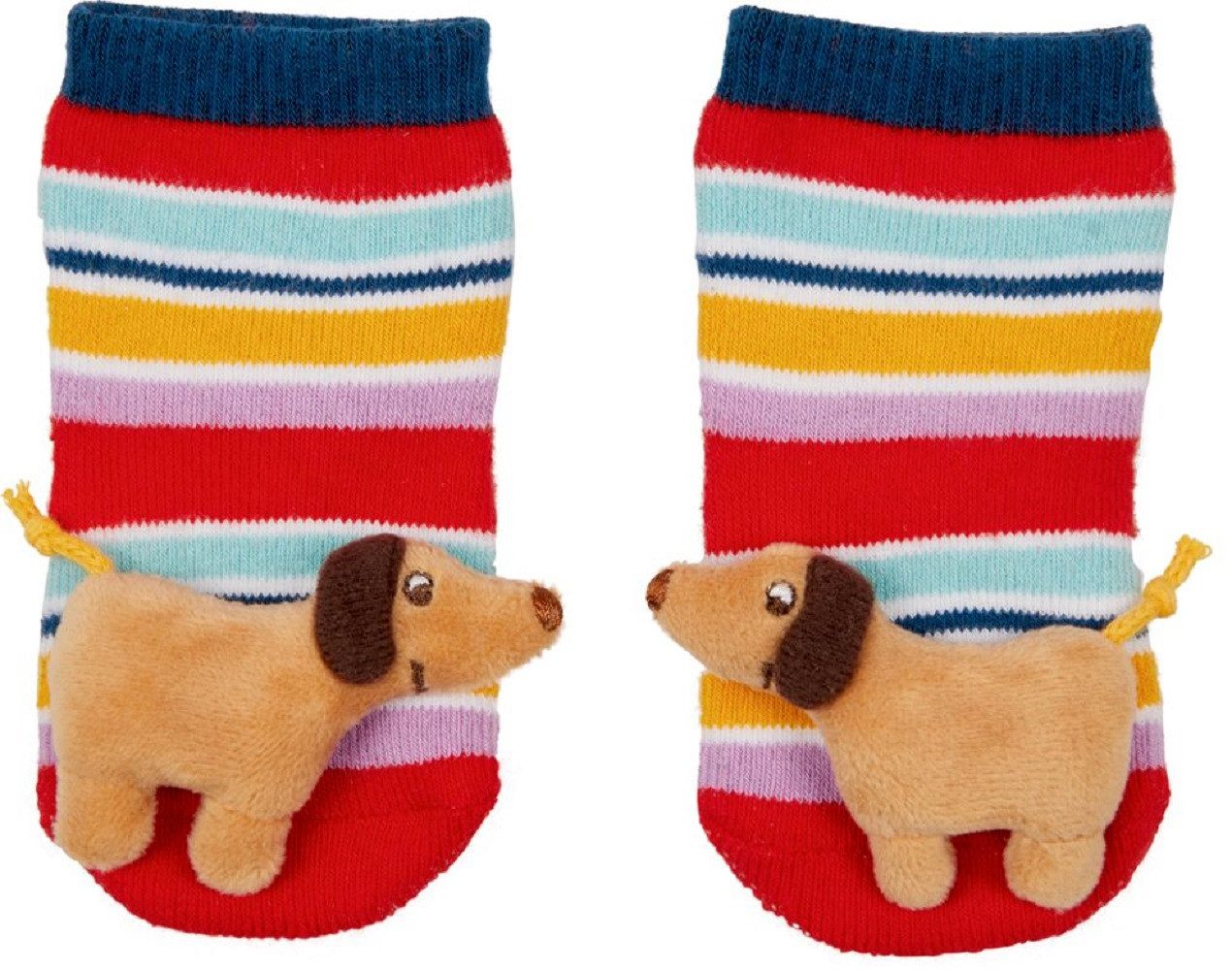 COPPENRATH DIE SPIEGELBURG Kuschelsocken Baby-Socken Rassel-Söckchen Dackel - BabyGlück, one size (2-12 Mon)