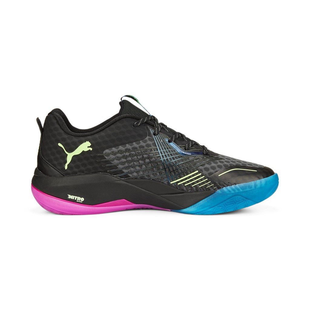 PUMA Hallen-Indoorschuhe Eliminate Power Nitro II schwarz/bunt Herren Badmintonschuh – Bild 4 von 5