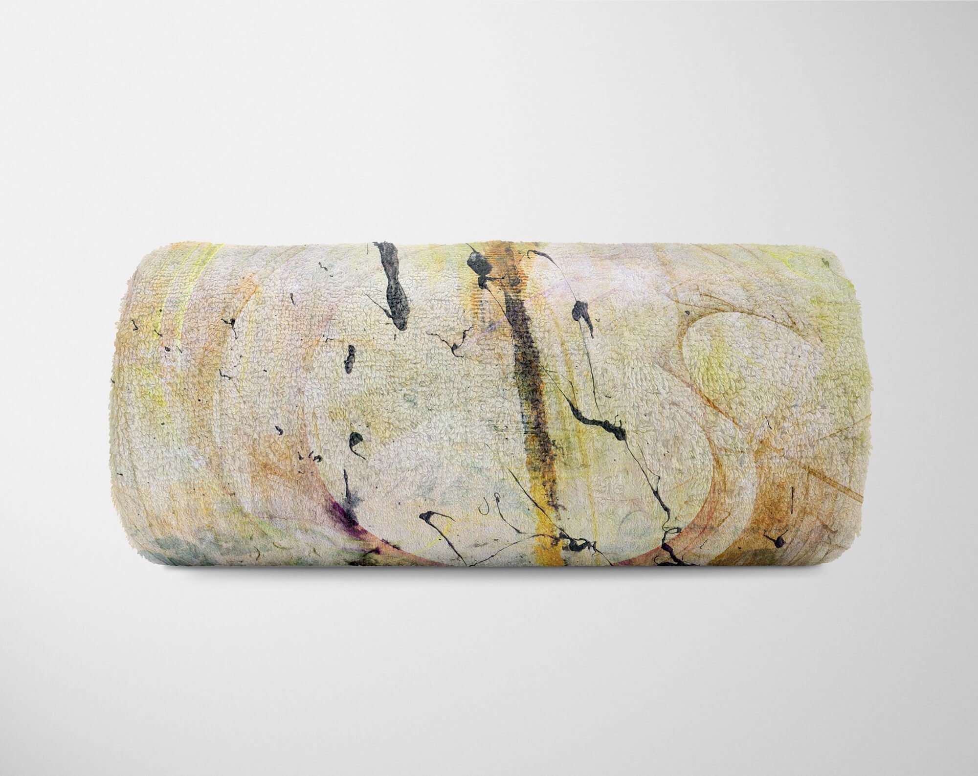 Handtuch Sinus Saunatuch (1-St), Kuscheldecke mit Strandhandtuch Handtuch Handtücher Art Motiv, Enigma abstrakten Baumwolle-Polyester-Mix