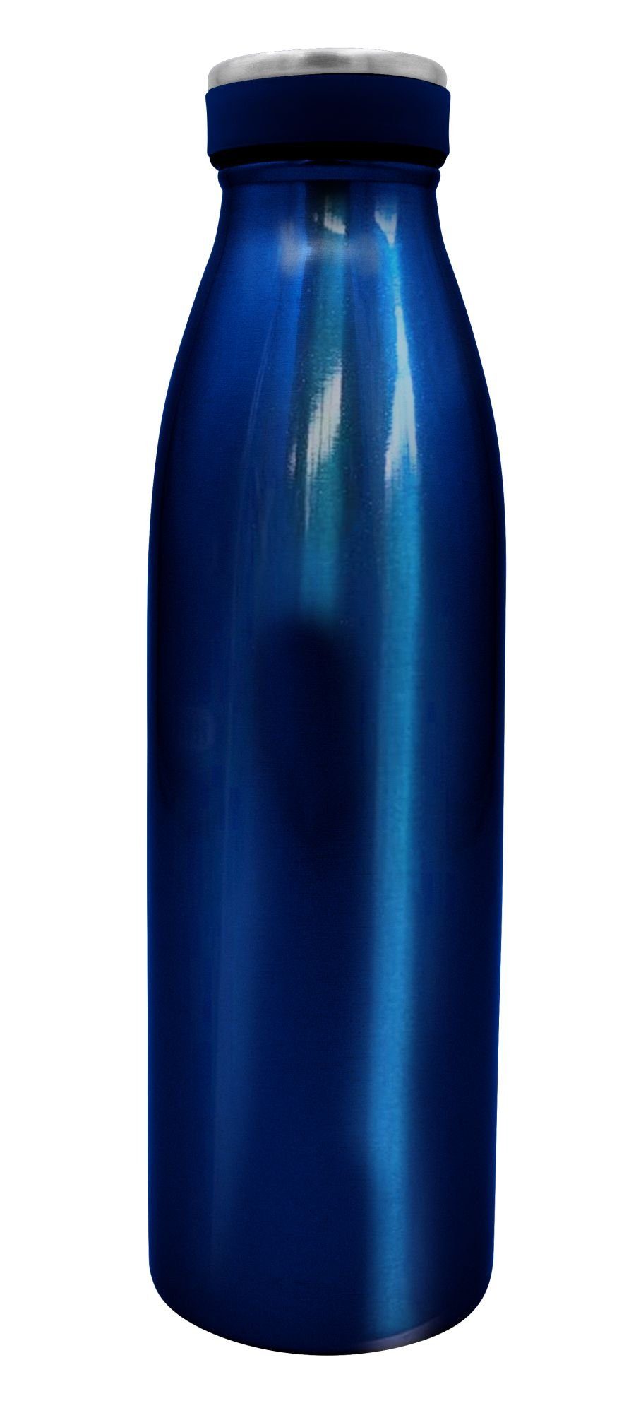 Steuber Thermoflasche, Thermo Trinkflasche 500 ml, doppelwandige Isolierflasche blau