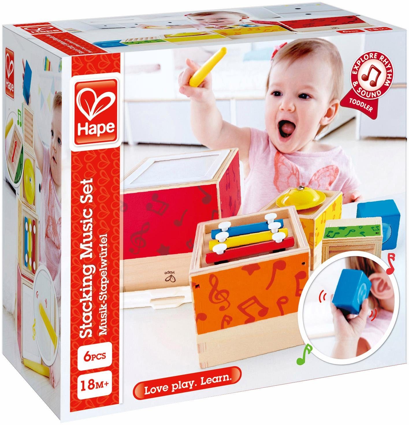 Hape Spielzeug-Musikinstrument Musik-Stapelwürfel günstig online kaufen