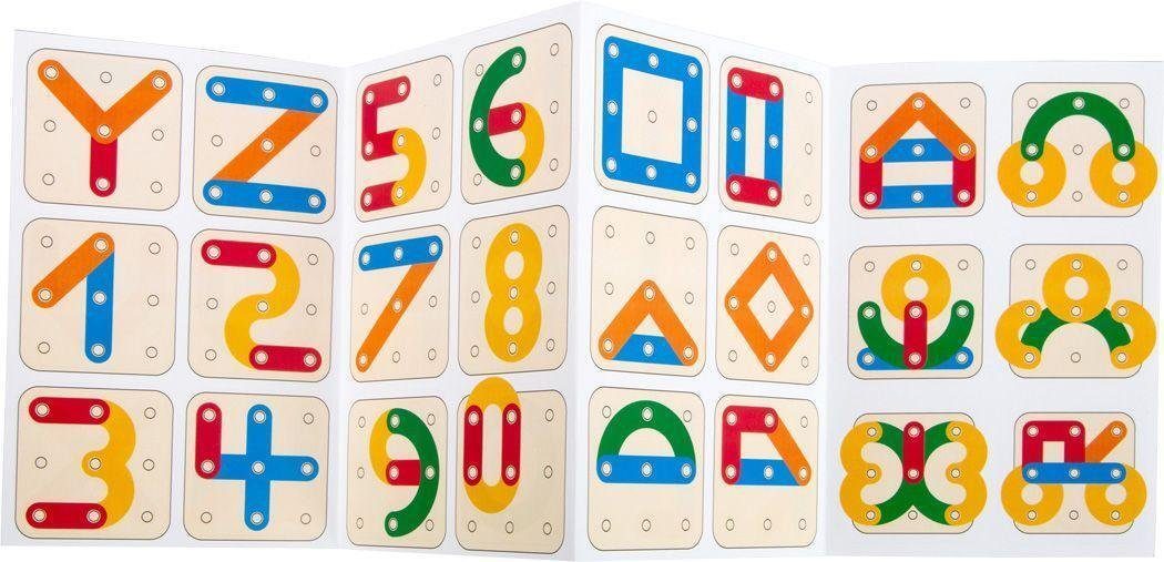 Puzzleteile Legler Buchstaben Zahlen, Steckpuzzle Puzzle Lernspiel und