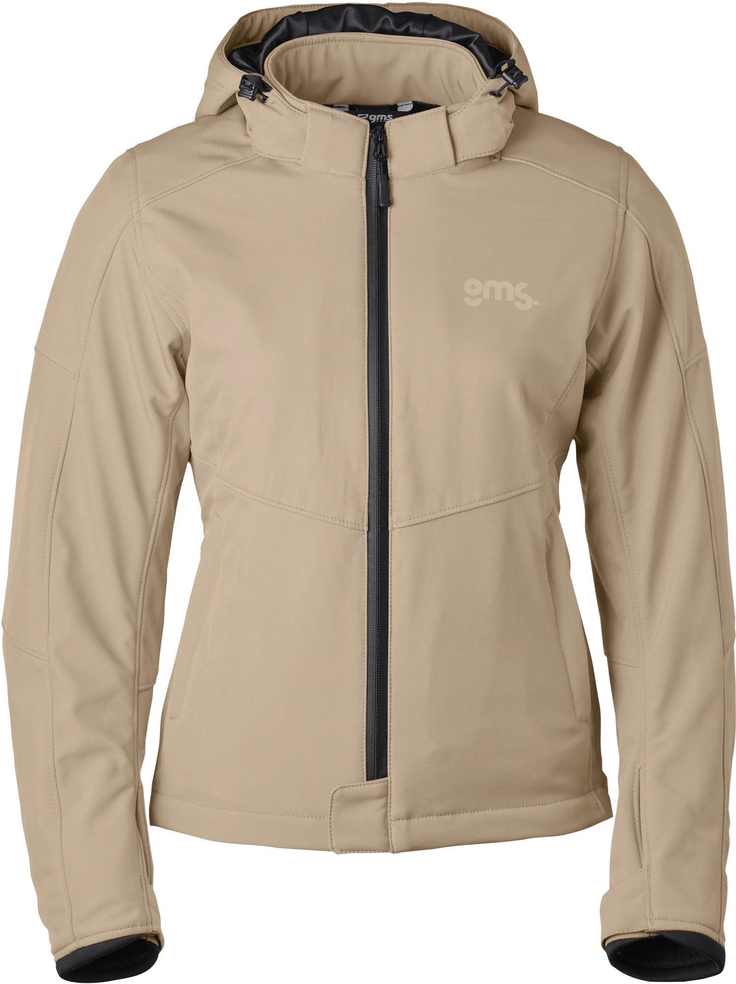 gms Motorradjacke GMS Falcon Neo Softshell wasserdichte Damen Motorrad Textiljacke Verbindungsreißverschluss,Ellenbogenprotektoren enthalten,Schulte