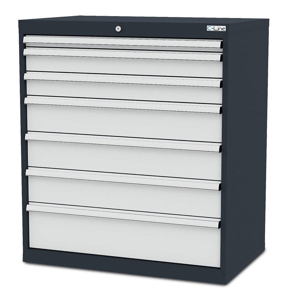 Simplaflex Werkzeugschrank Simplaflex Schubladenschrank, 7 Schubladen, BxTxH 900x575x1020 mm