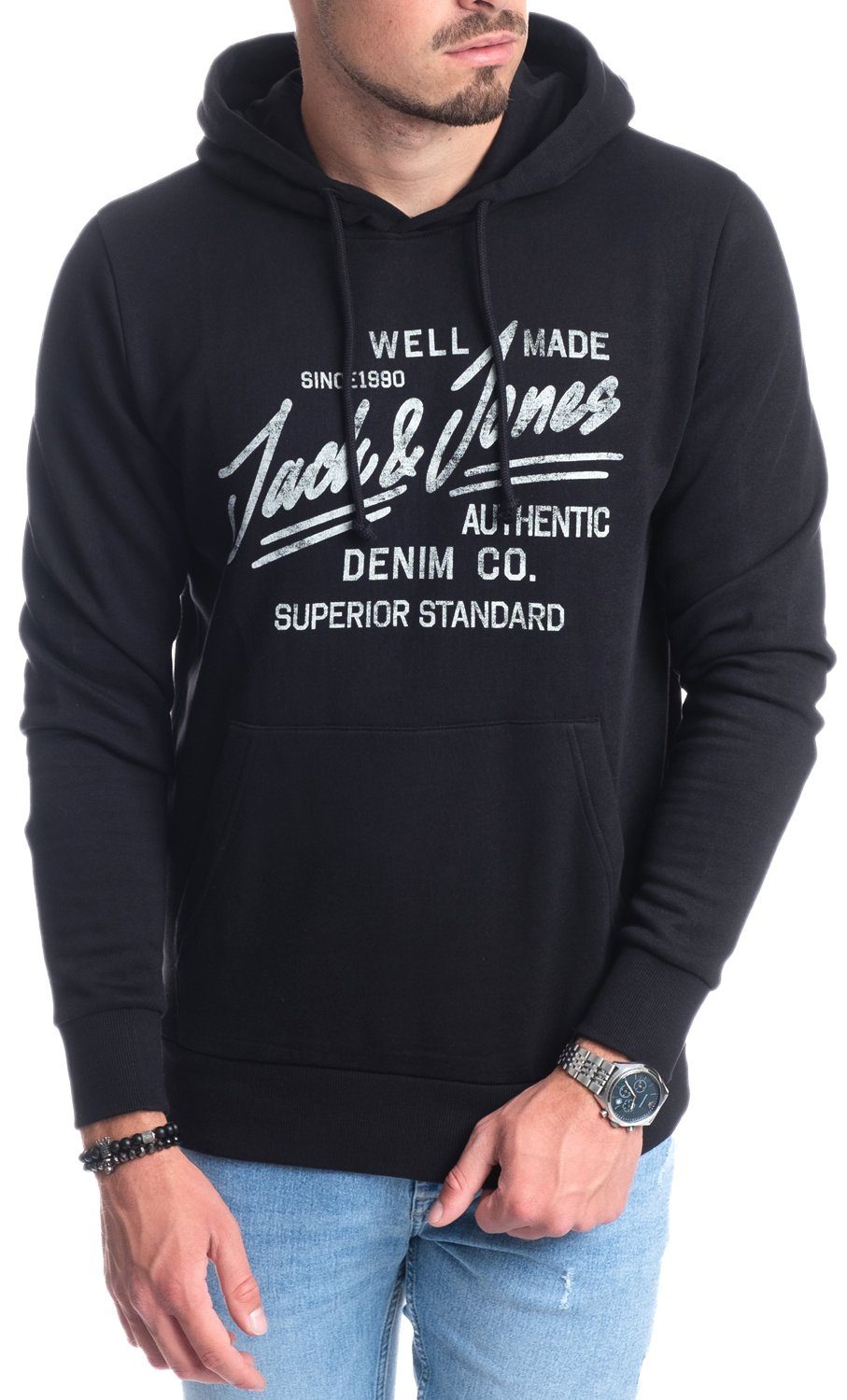 Jack & Jones Kapuzensweatshirt mit Kängurutasche – Bild 2 von 5