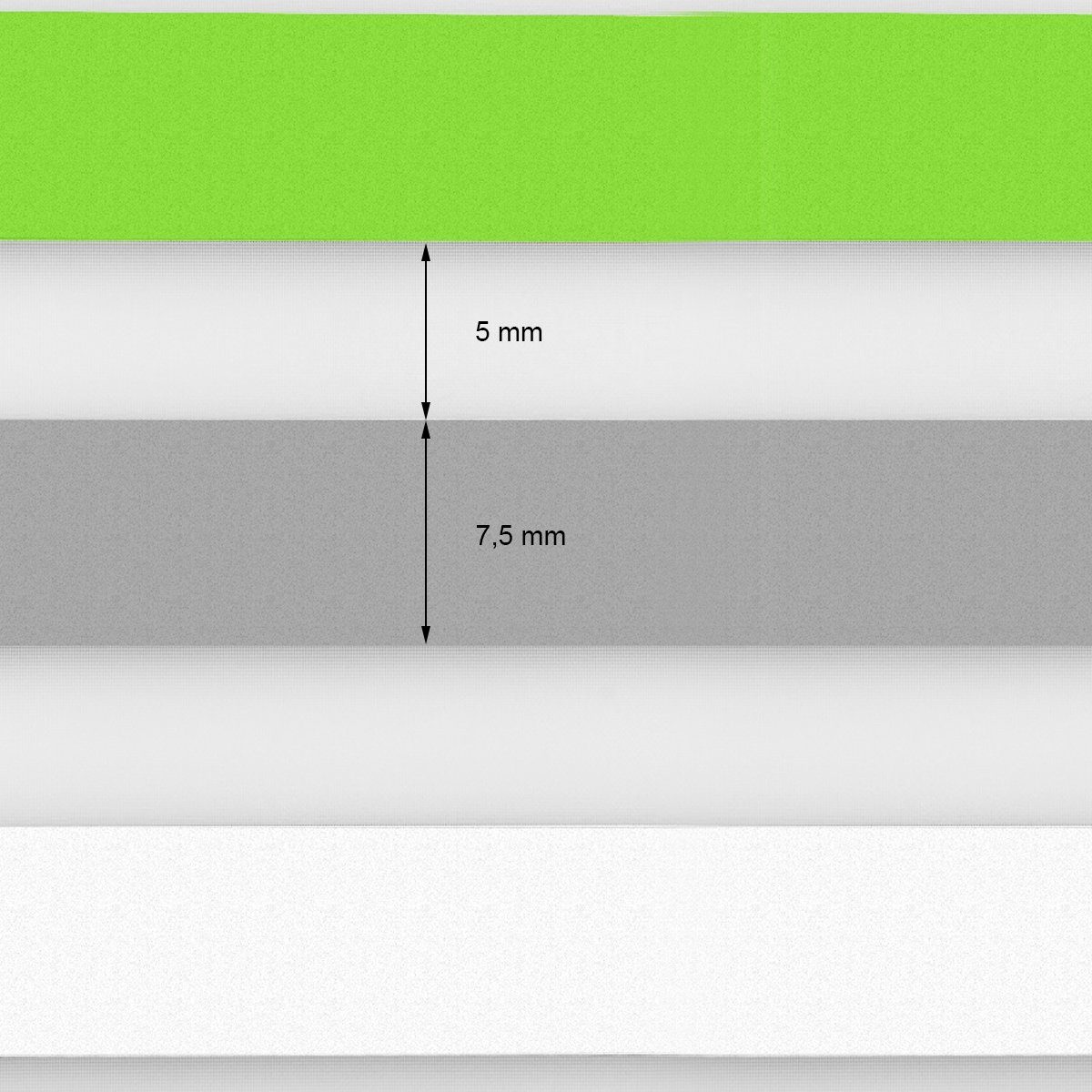 ECD 45x150cm cm, Klemmfix Klemmträger, mit Germany, Doppelrollo Grün-Grau-Weiß Befestigungsmaterial Klemmträgern, Klemmträgern grün-grau-weiß, 45x150