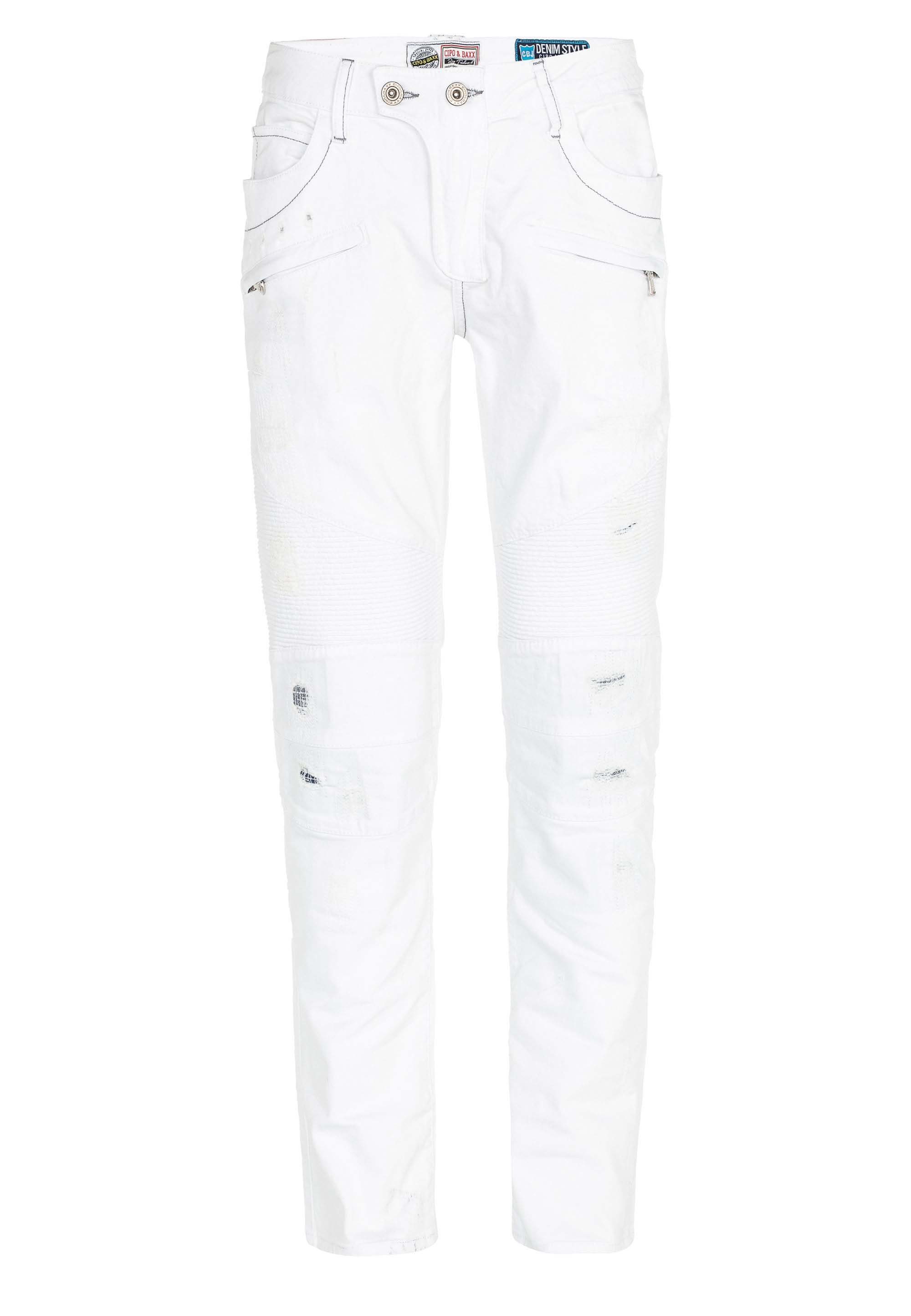 & Reißverschlusstaschen stylishen Baxx Slim-fit-Jeans mit Cipo