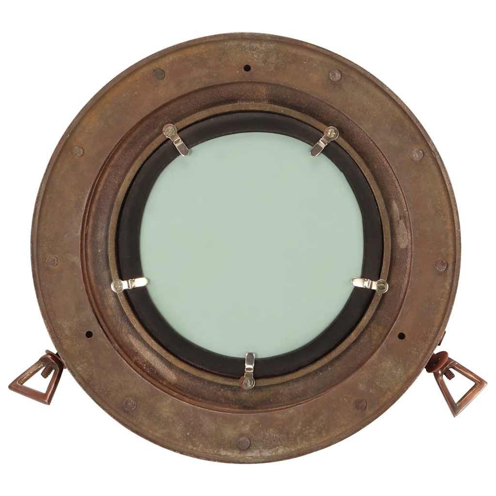 furnicato Spiegel Bullaugen-Wandmontage Ø30 cm Aluminium und Glas (1-St)