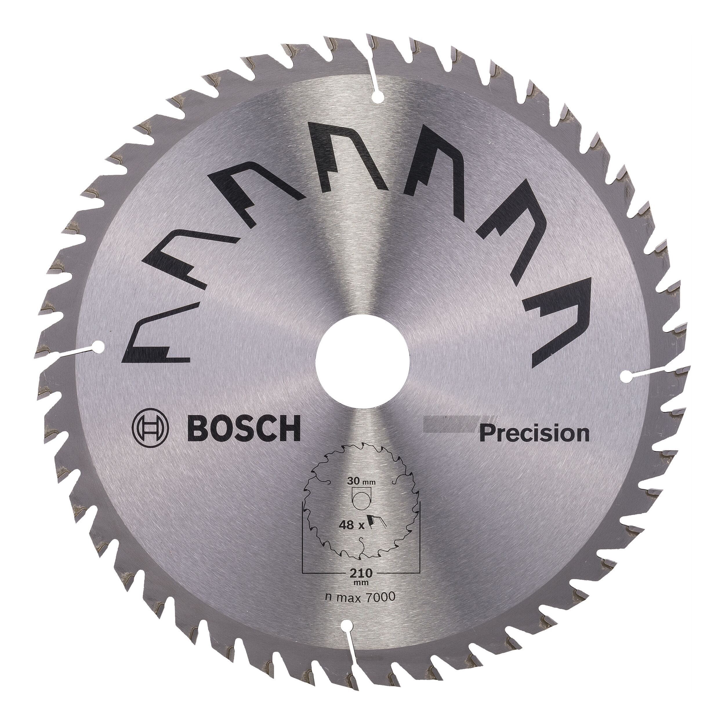 BOSCH Kreissägeblatt, Precision, 210 x 30 mm, Zähnezahl 48