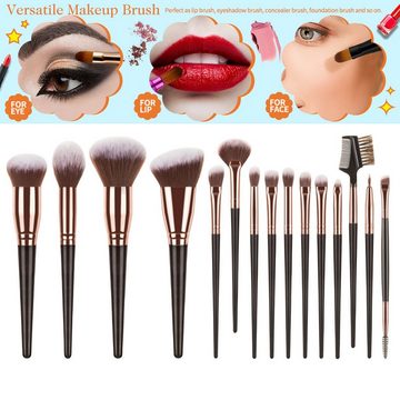 Rutaqian Lidschattenpinsel 15-teiliges Make-up-Pinsel-Set, Concealer, Lidschatten,Make-up-Pinsel