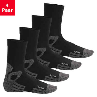 celodoro Arbeitssocken Trekking-Socken für Damen & Herren (4 Paar) mit Frotteesohle