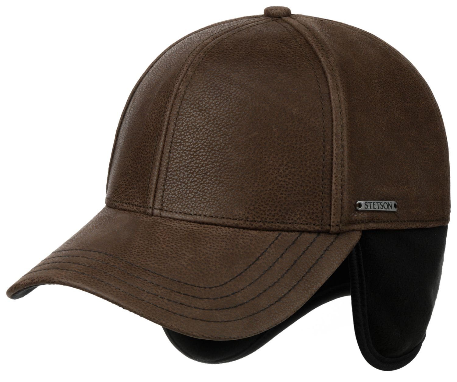 Baseball Cap mit braun/sz Stetson Cap Cowhide Ohrenschutz Baseball 61 Chevrette