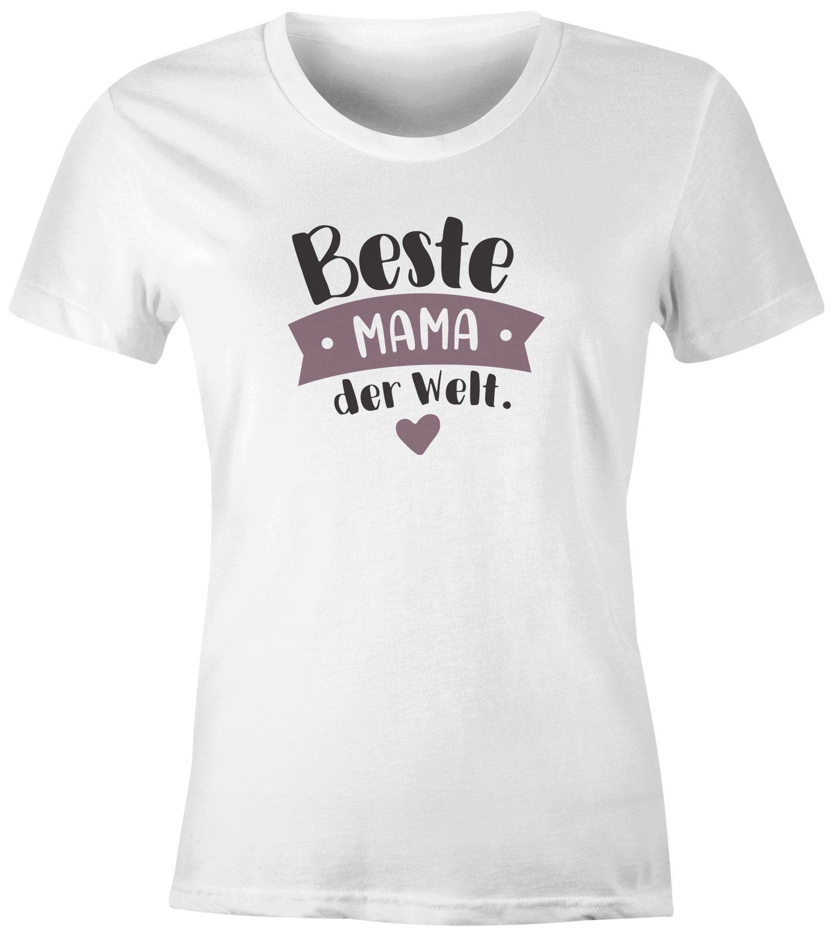 MoonWorks Print-Shirt Damen T-Shirt Geschenk Mama Aufdruck Spruch Beste Mam günstig online kaufen
