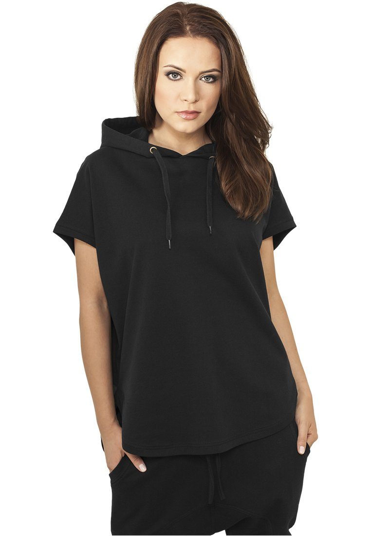 black Damen Sleeveless Terry Terry URBAN Kapuzenpullover (1-tlg) Hoody Ladies CLASSICS TB931 Sleeveless