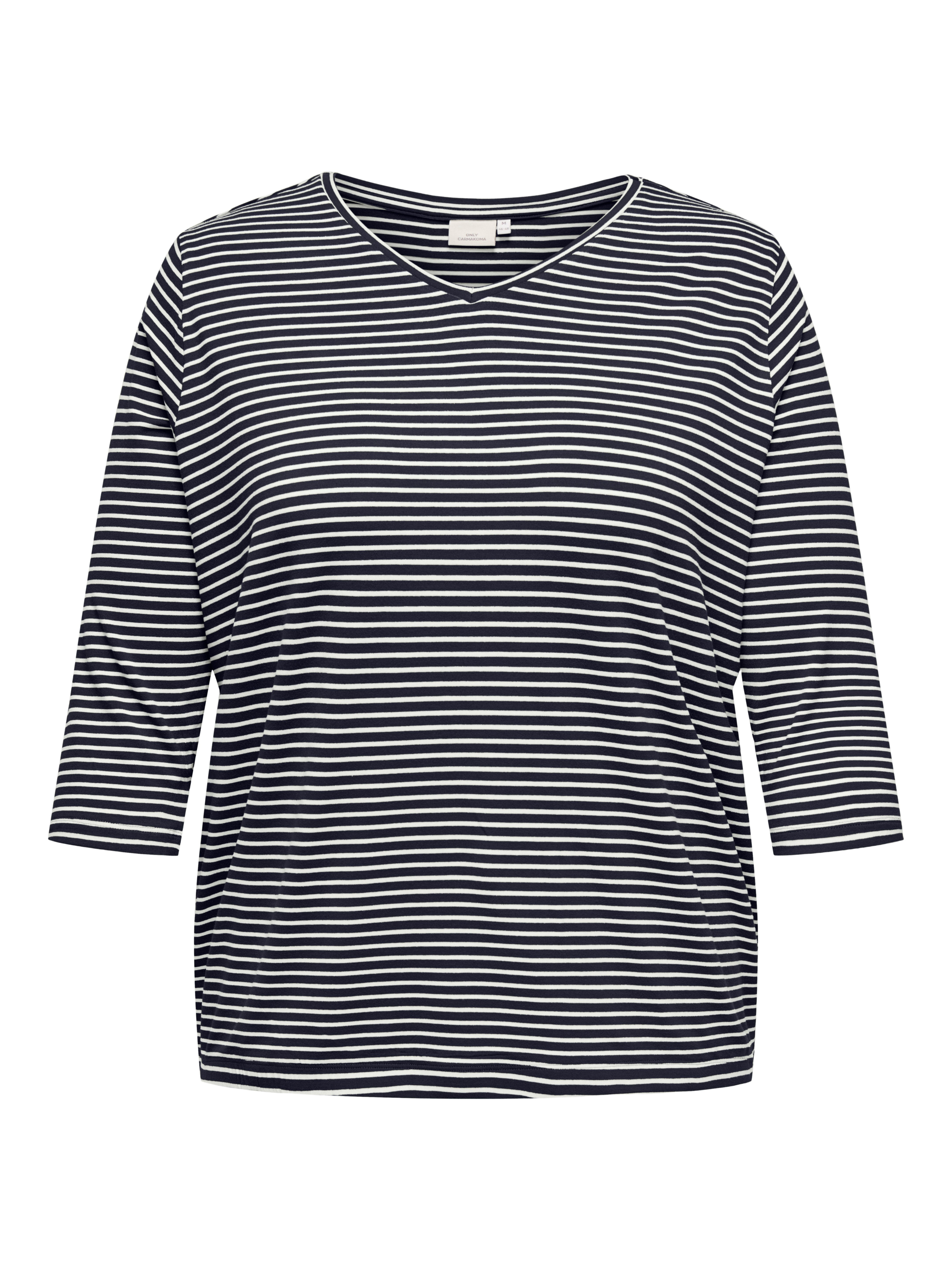3/4-Arm-Shirt CARLINA 3/4 SLEEVE V-NECK BLOUSE JRS