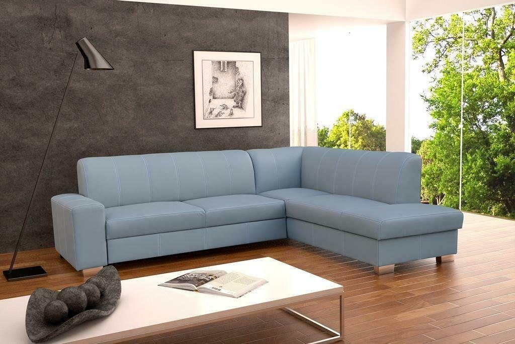 Blau Sofa Wohnlandschaft Polster Ecksofa, Garnitur Sofas JVmoebel Schlaf Eck Ecksofa Couch