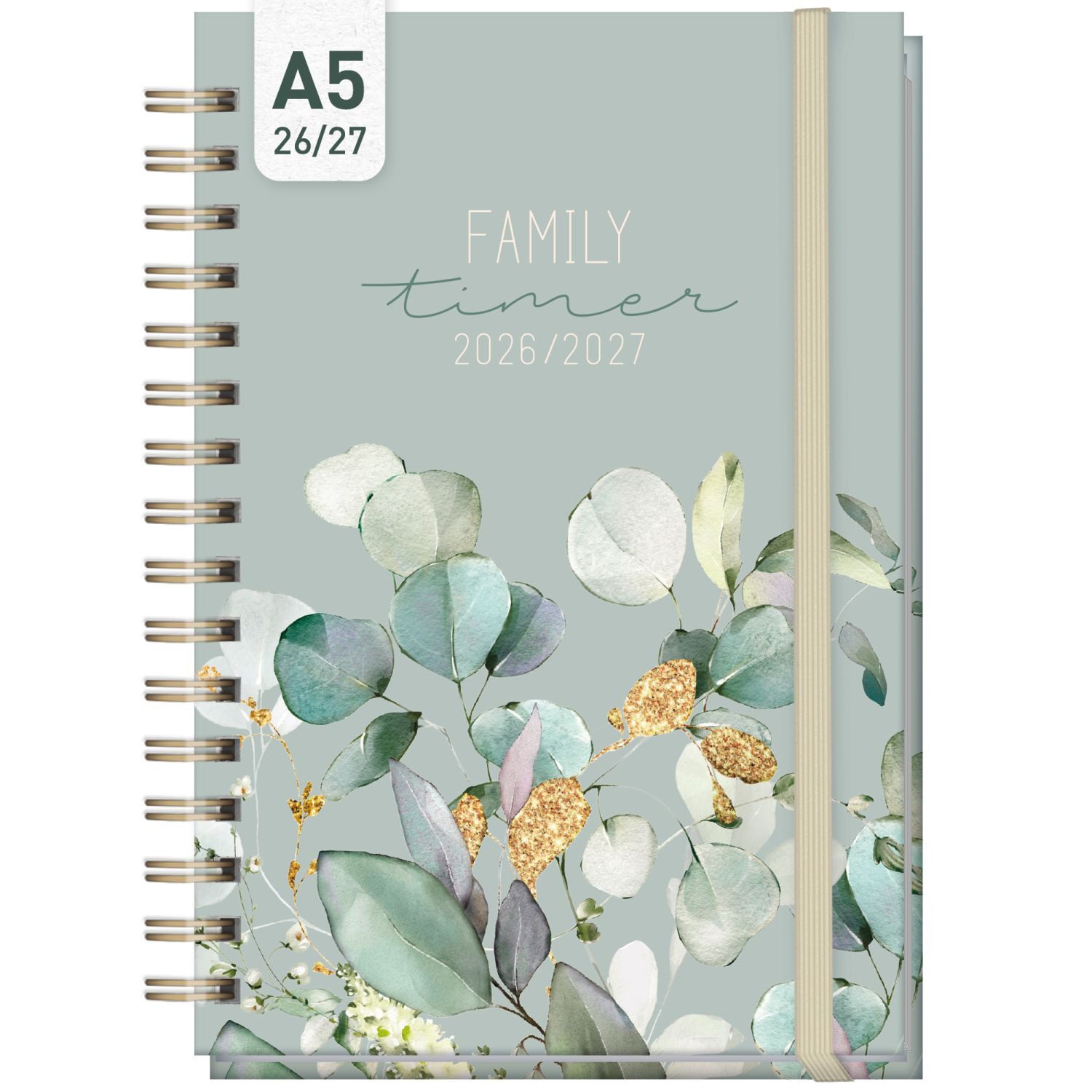 Häfft Terminkalender Family-Timer 2026/2027 / 17 Monate / A5, Wire-O-Bindung