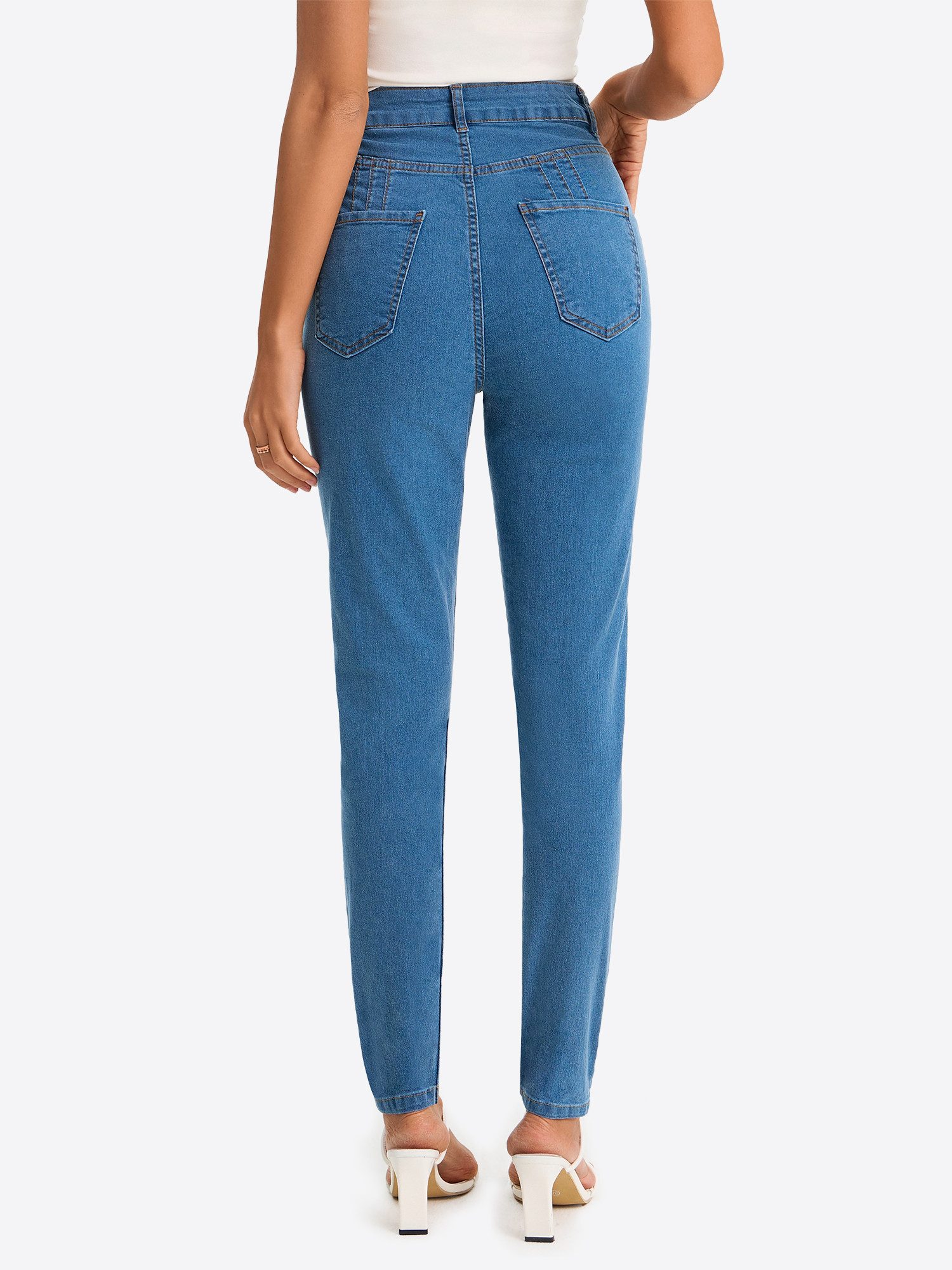 Imily Bela Slim-fit-Jeans Damen Formende Röhrenjeans mit Bauchweg (Packung, 1-tlg., 1per-Pack) 5-Pocket-Style