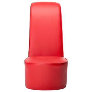 vidaXL Sessel Stuhl in Stöckelschuh-Form Rot Kunstleder (1-St)