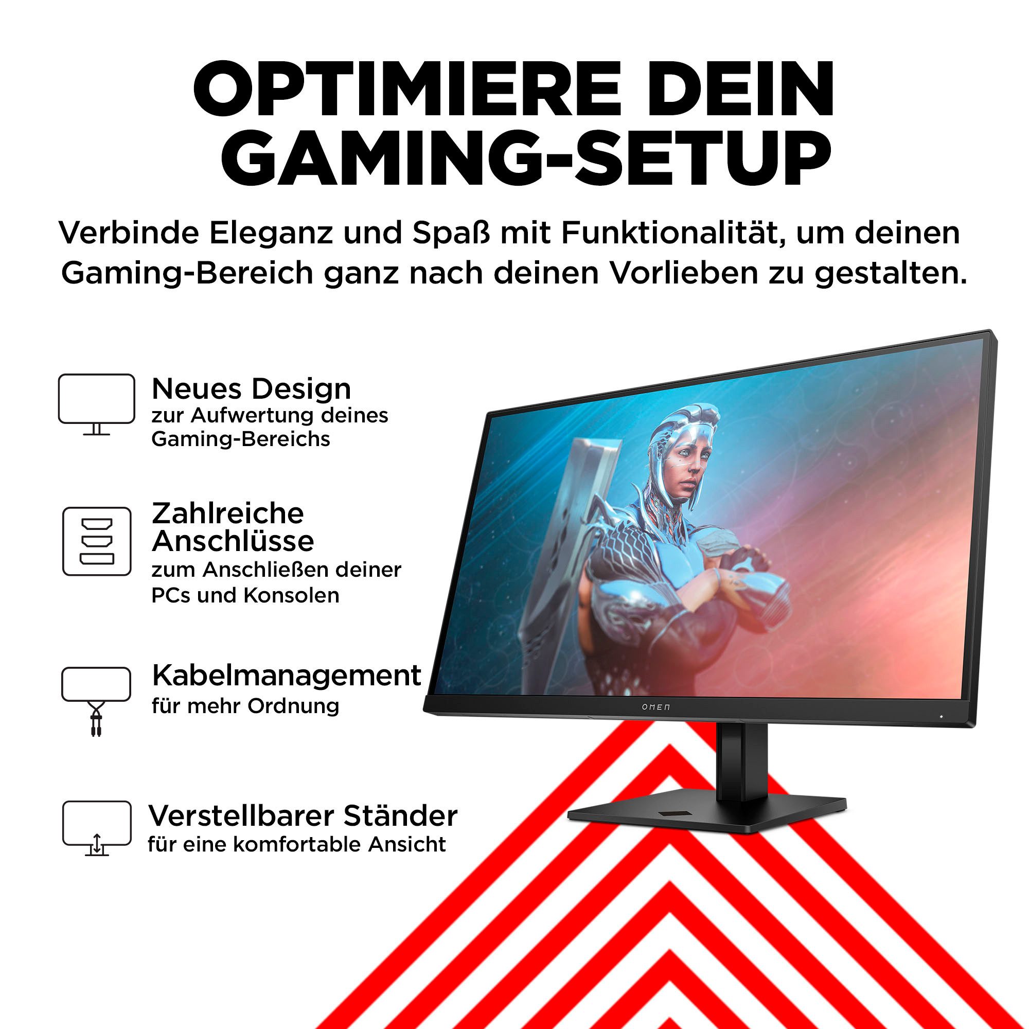 HP OMEN 27 G2 (HSD-0155-A) Gaming-Monitor (69 cm/27 ", 1920 x 1080 px, Full HD, 1 ms Reaktionszeit, 165 Hz, IPS)