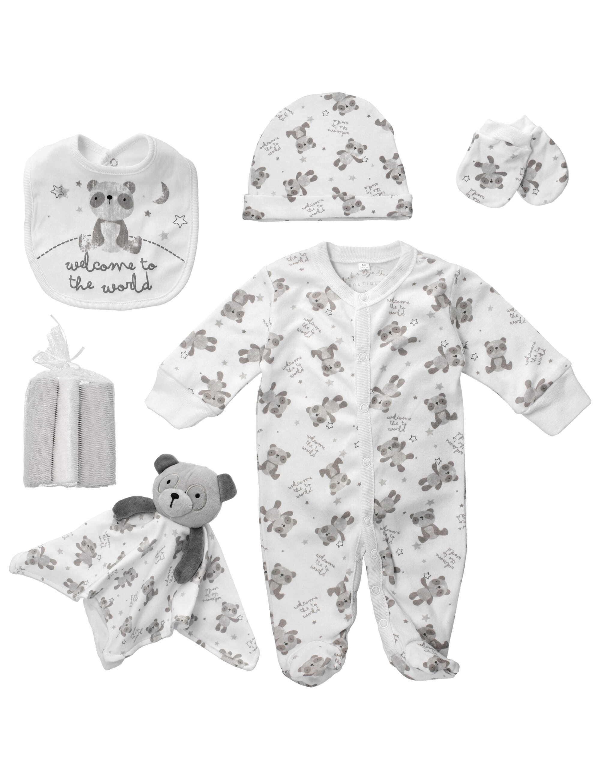 Rock a Bye Baby Boutique Erstausstattungspaket Set Panda (Set, 1-tlg., 8 Teile)