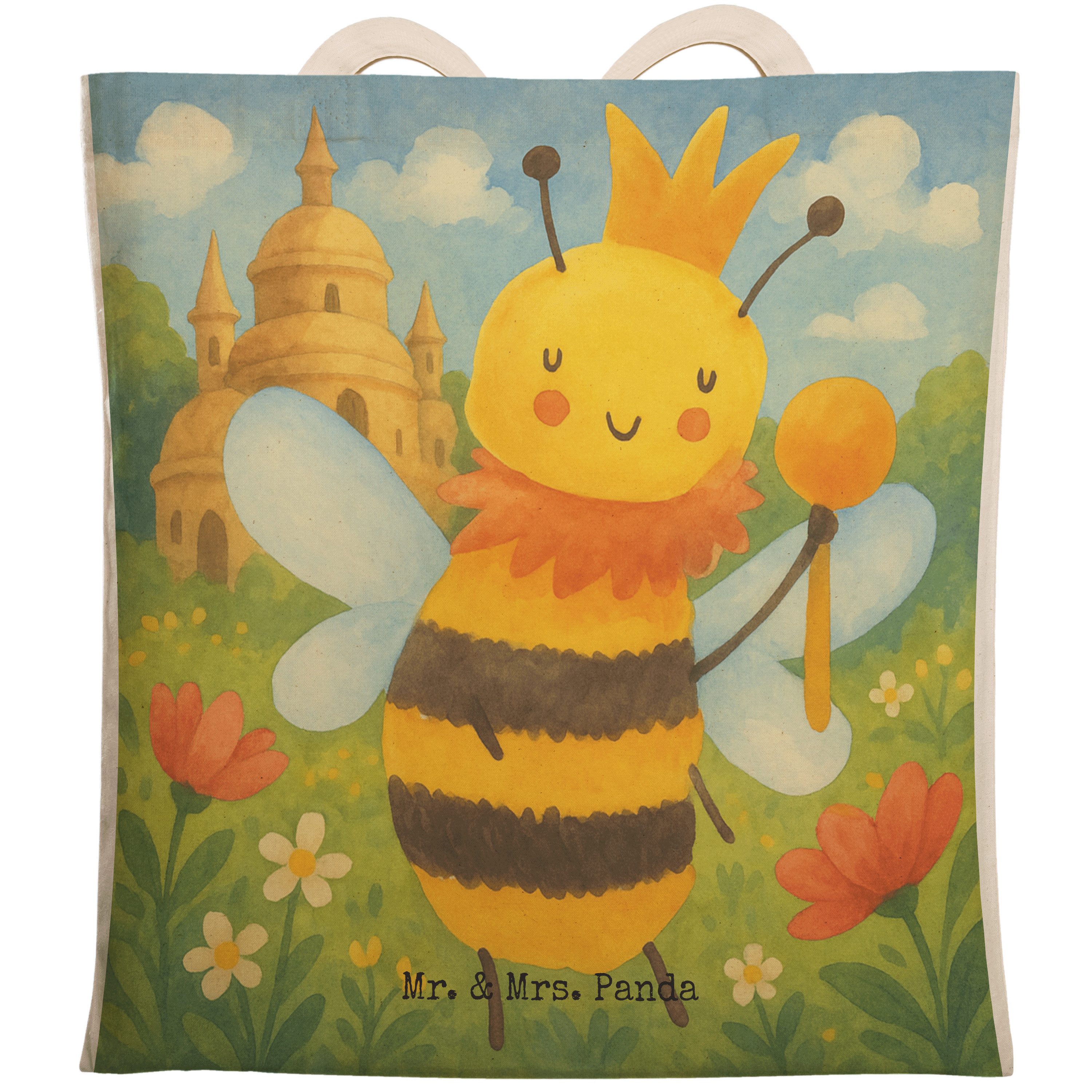 Tragetasche Biene König Design, Tote Bag, Weiß, Wespe, Tasche, shopping bag, Beut