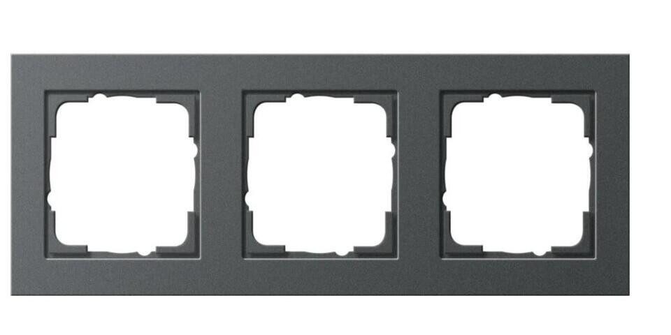 GIRA Abdeckrahmen GIRA 021323 Abdeckrahmen 3fach E2 Anthrazit