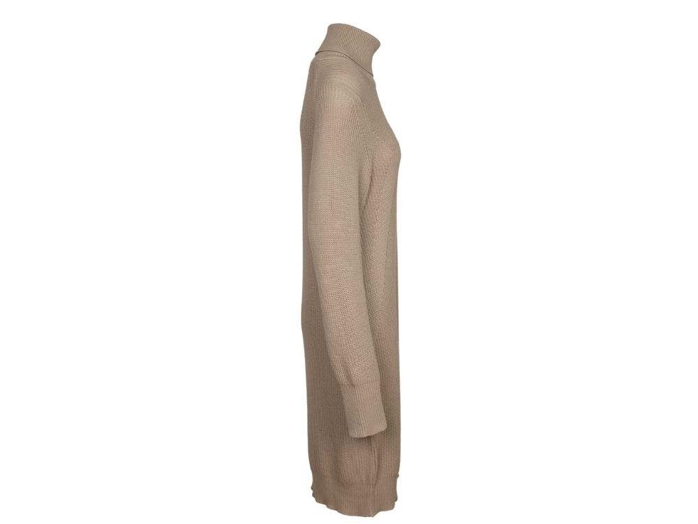 MELA Rollkragen 'ABAZIN' Jerseykleid Bio-Damen-Strickkleid MELA mit hazel