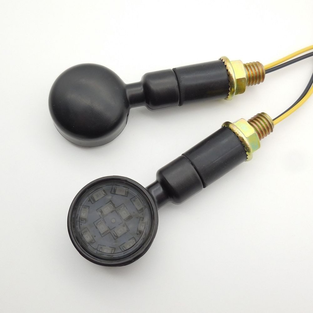 Lumitecs Blinker LED Blinker Motorrad # RV299 mit ECE 2 Stück getönt schwarz