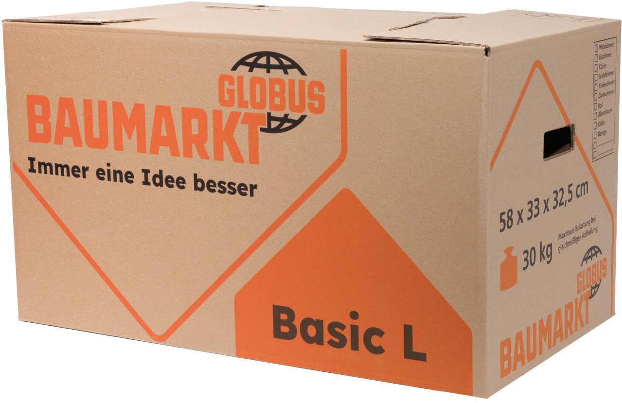 Globus Baumarkt Umzugskarton Globus Umzugskarton Basic L Innenmaß 58x33x32,5cm