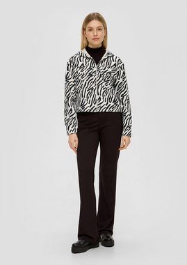 s.Oliver Sweatshirt Sweatshirtjacke mit Zebra-Muster