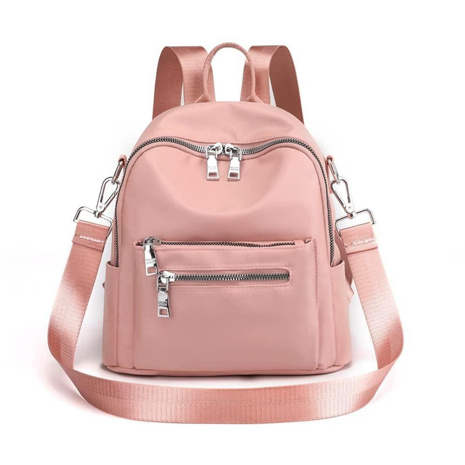 LuxusKollektion Minirucksack Damen Rucksack Klein 2in1 Rosa Wasserdicht