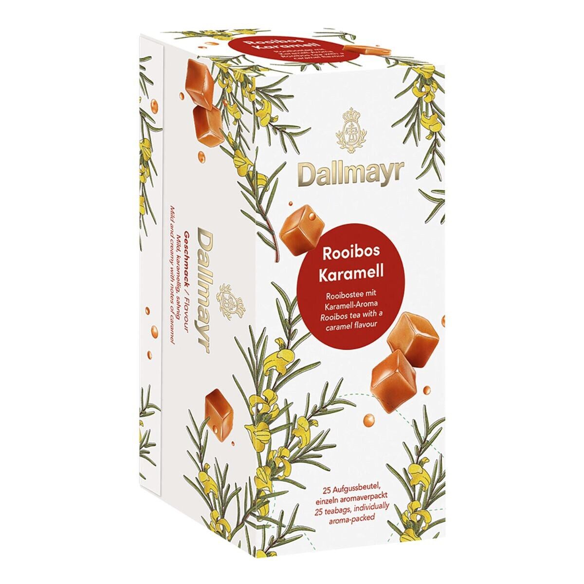 DALLMAYR Tee Rooibos Karamell, 25 Aufgussbeutel, Rooibuschtee