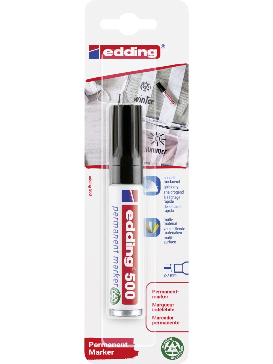 Permanentmarker edding 500 permanent marker schwarz