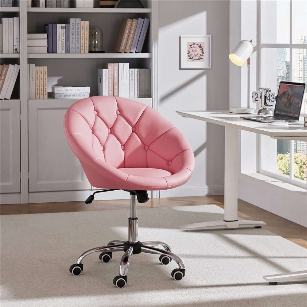 Yaheetech Drehstuhl Schreibtischstuhl Ergonomischer Bürostuhl, Höhenverstellbarer Bürosessel mit Rollen und Wippfunktion