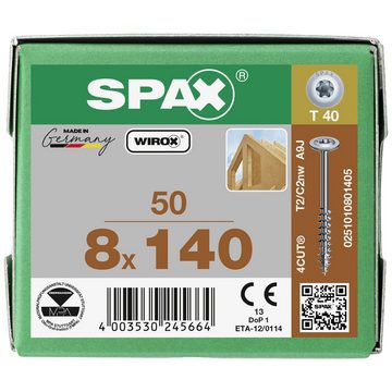 SPAX Schraube SPAX 0251010801405 Holzschraube 8 mm 140 mm T-STAR plus Stahl WIRO