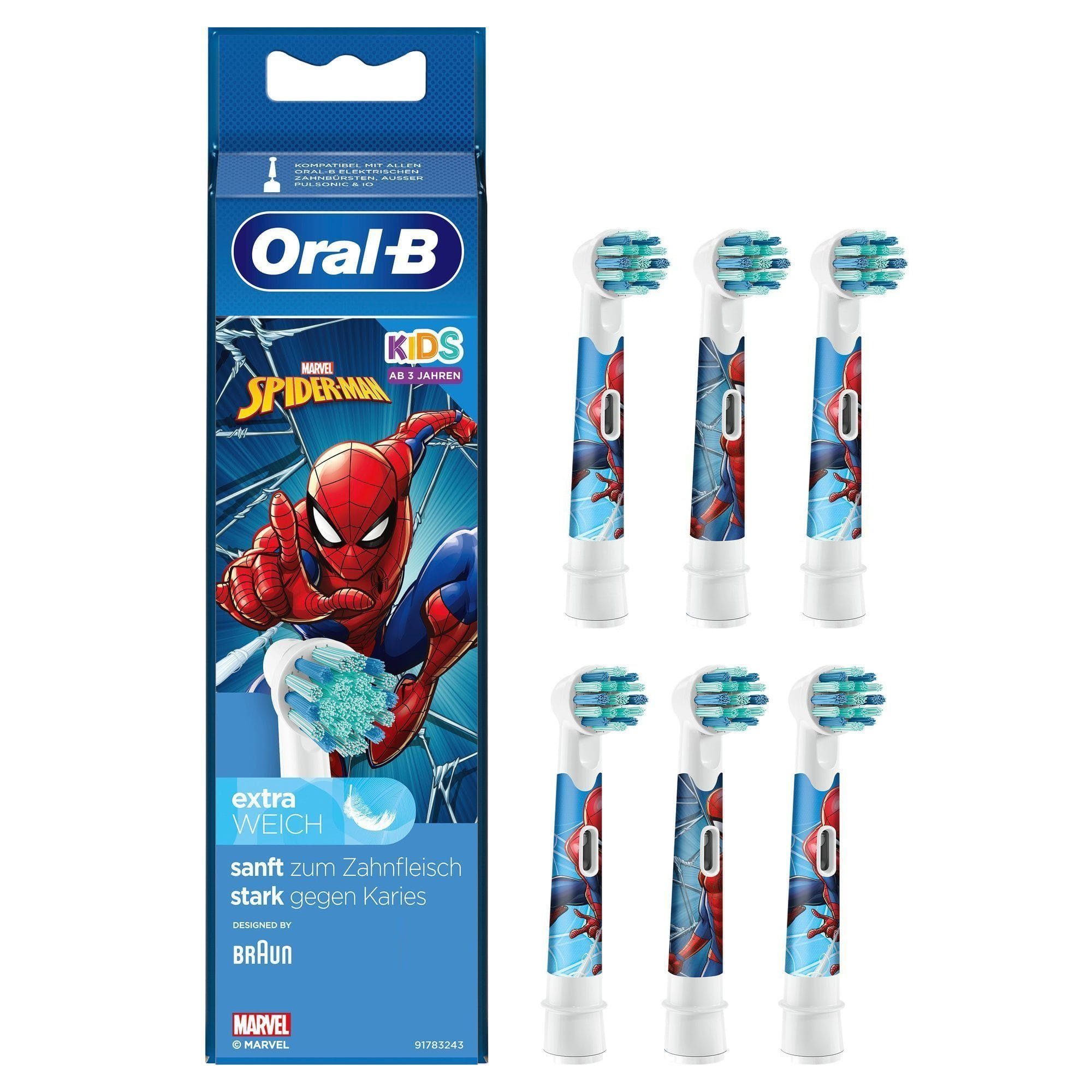 Oral-B Aufsteckbürsten Spiderman Kids 1x6er Pack