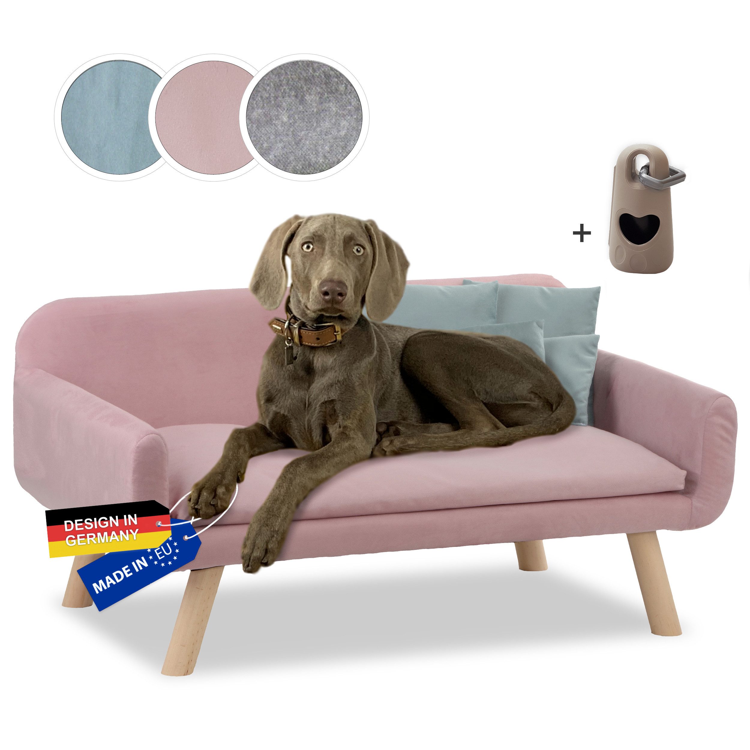 Rohrschneider Tiersofa edles Hundesofa Hundecouch CHICAGO inkl. Hundekotbeutelset