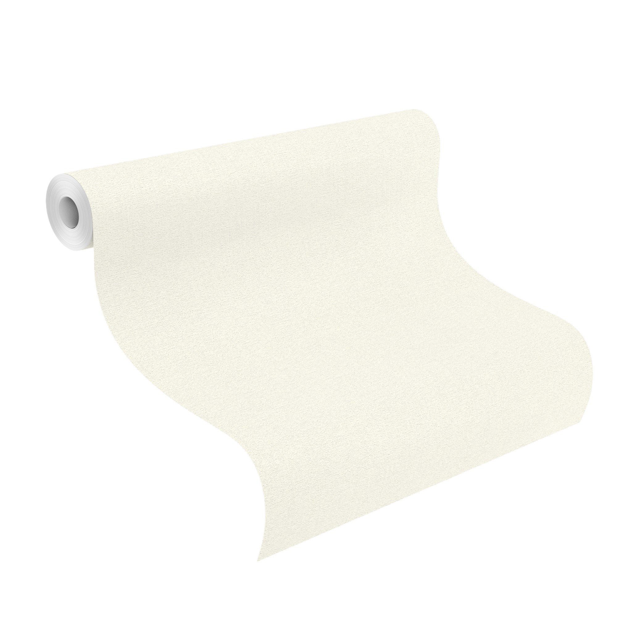 Rasch Vliestapete mit Stoffoptik in Weiß - my moments, strukturiert, einfarbig, uni, Leinenoptik, Strukturmuster, unifarben, Ton-in-Ton, (1 Rolle, 1 St), textile Struktur