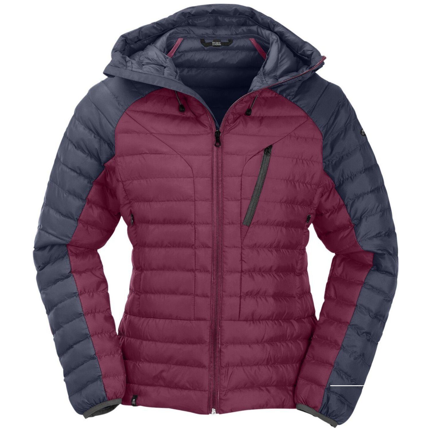 Maul Outdoorjacke Annaberg - Steppjacke + Kapuze lila/grau