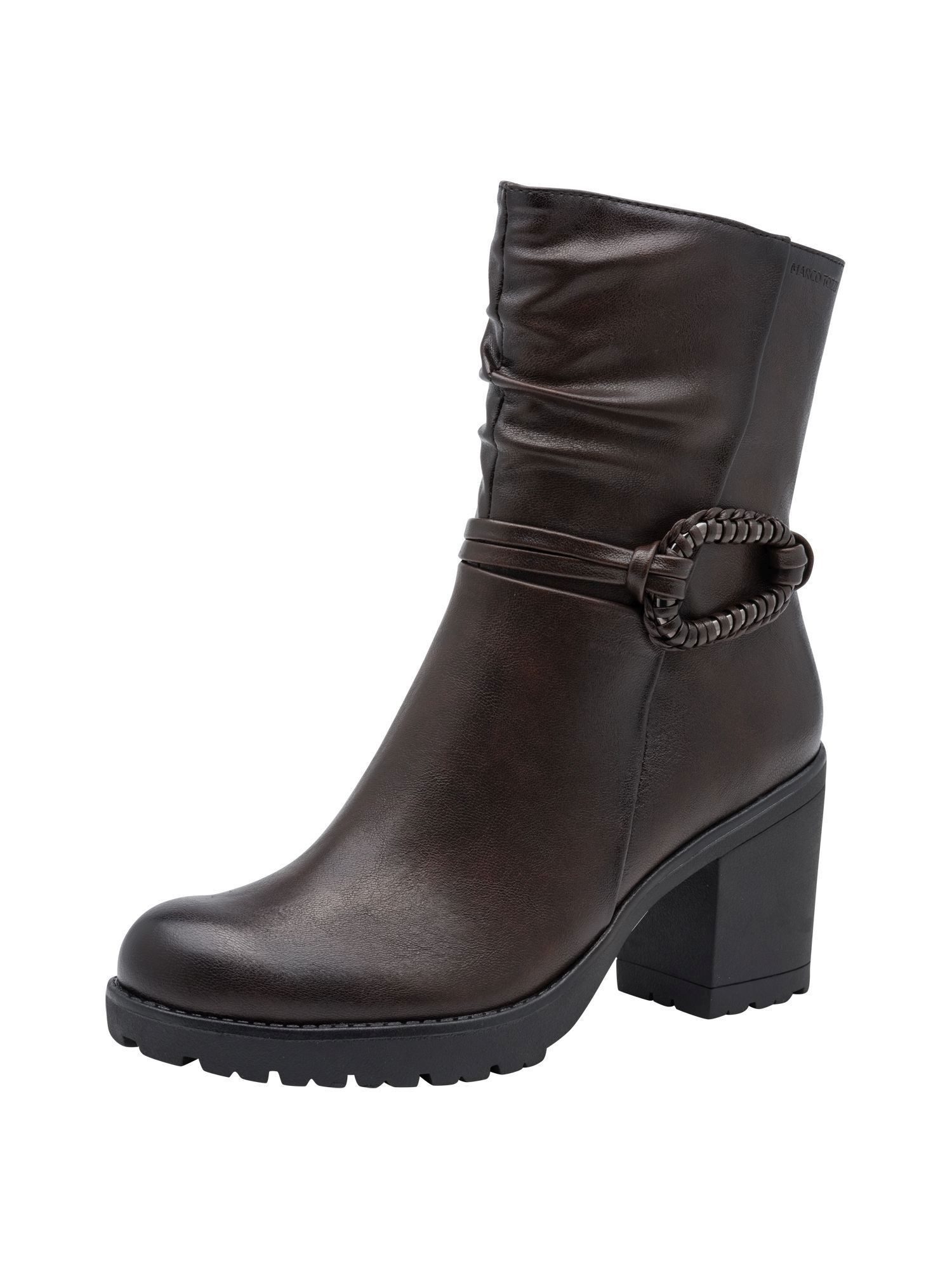 MARCO TOZZI Vegan, MT FEEL ME mit Blockabsatz Blockabsatz Stiefelette Vegan