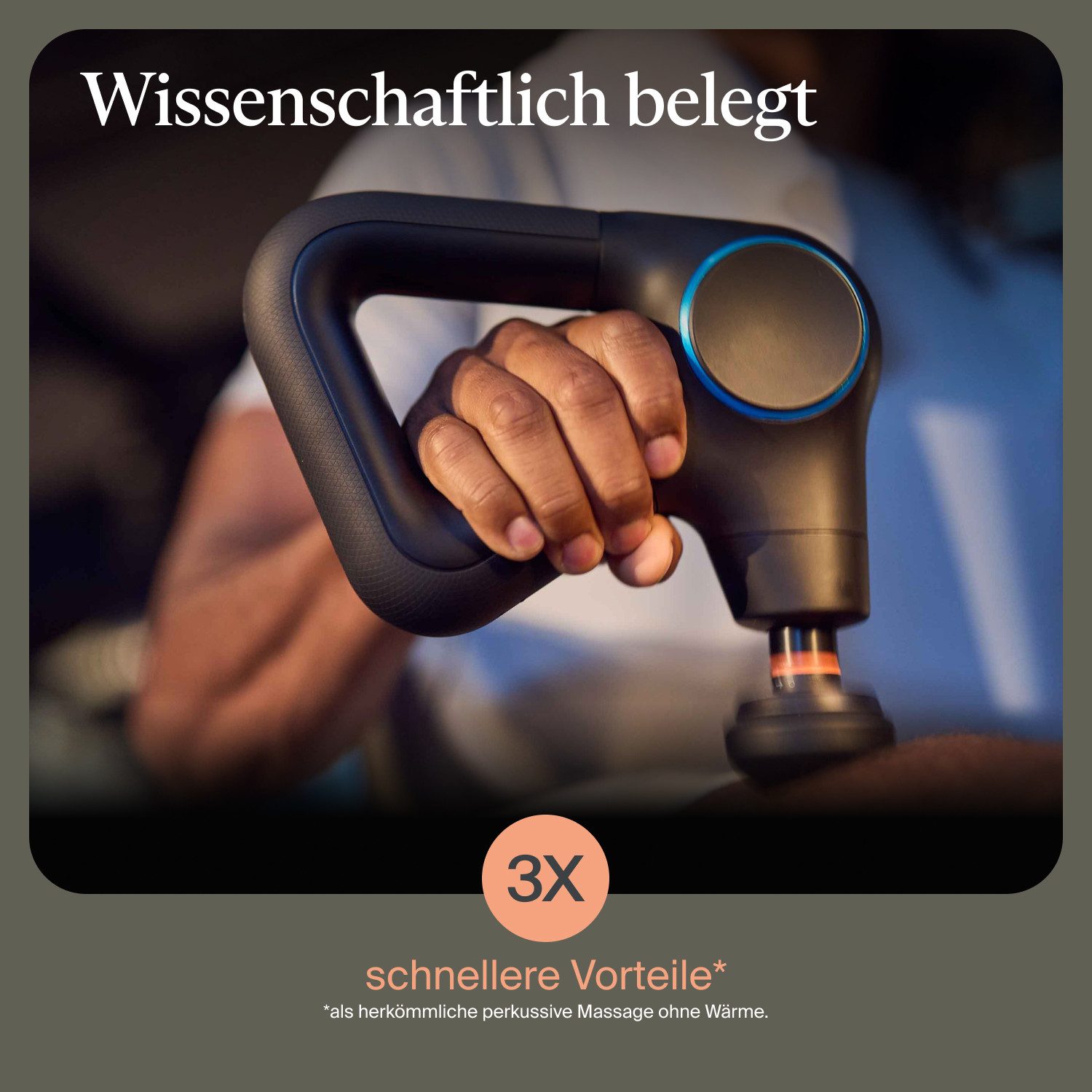 Therabody Massagepistole Theragun Prime Plus Regeneration durch Perkussive Massage und Wärme, wissensch. Erwiesen, 4 Aufsätze, App-Steuerung