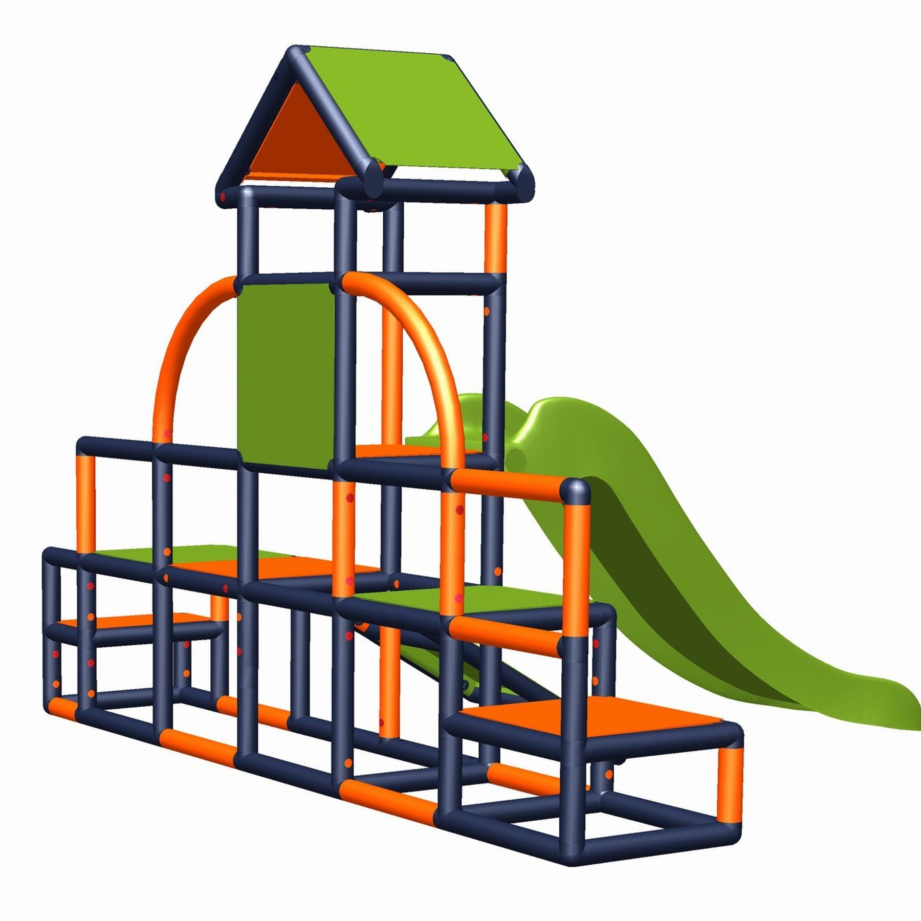 Tube De Construction Move And Stic 35 Cm, Bleu - Pour Jeux Modulaires, Escalade, Châteaux, Enfants