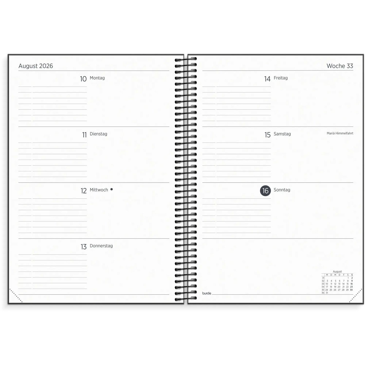 Jahresplaner Organizer & Notes A5 26/27 Schwarz