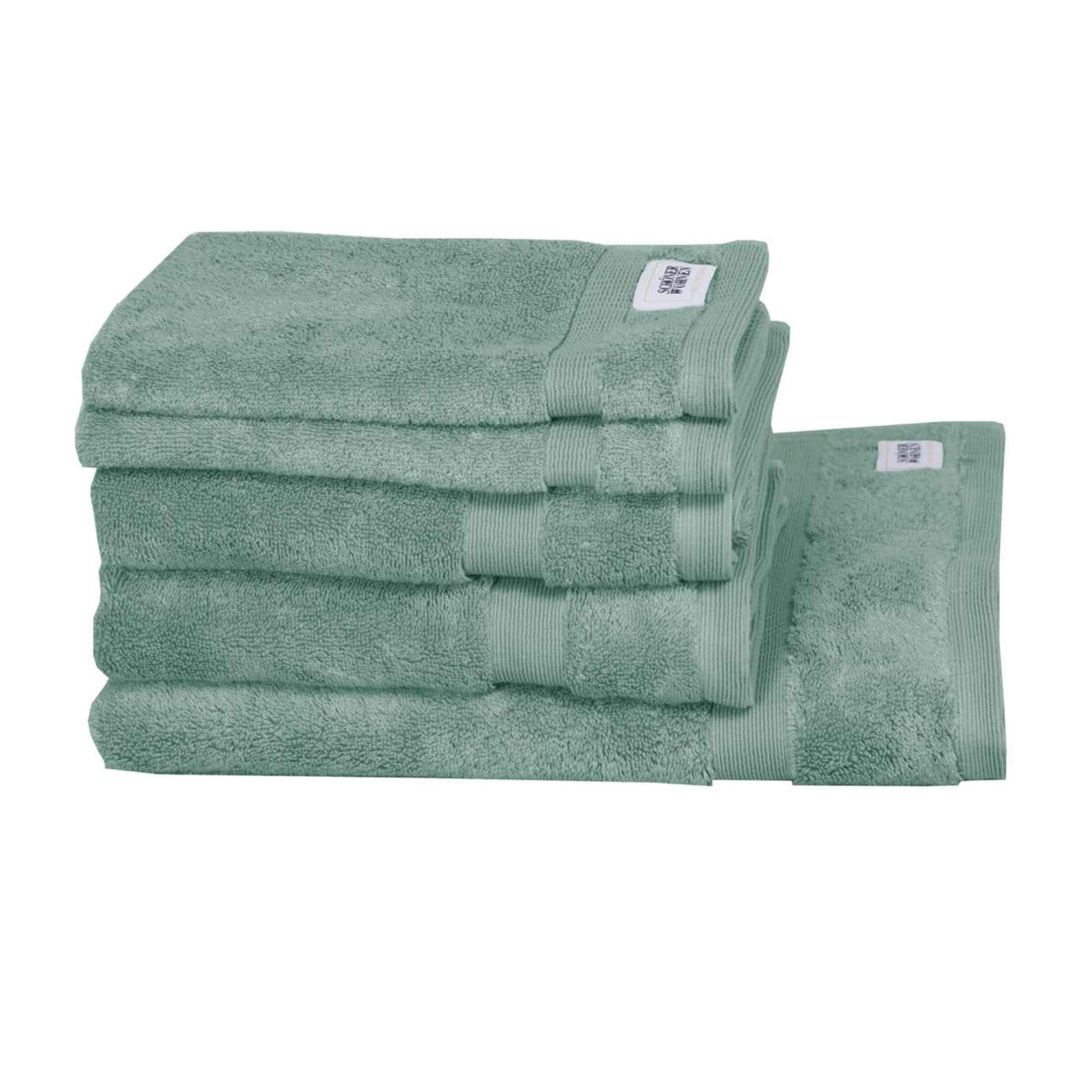 SCHÖNER WOHNEN-Kollektion Handtuch CUDDLY Handtuch Set, Baumwolle (Spar-Set, 5-St), 5er Set (1x 140x70 cm / 2x 100x50 cm / 2x 50x30 cm) in Lindgrün